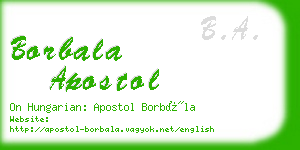 borbala apostol business card